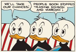 Das Panel in Carl Barks′„Die Intelligenzstrahlen“