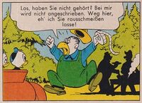 Der Wirt der Muschelbraterei verweist das Quartett des Feldes