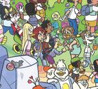 Duckifizierte Wächterinnen in Tokio aus dem Wimmelbuch „Where's Minnie“. (© Disney)
