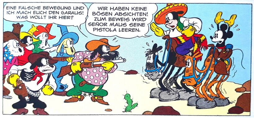 Schnell zeigt sich: Wolf Beller und seine Bande meinen es ernst. (© Egmont Ehapa)