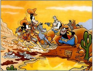 Micky Maus auf der Jagd nach Reichtum