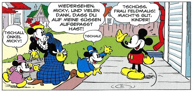 Die erste Geschichte mit Mack und Muck und ihrer Mutter Mona Feldmaus. (© Egmont Ehapa)
